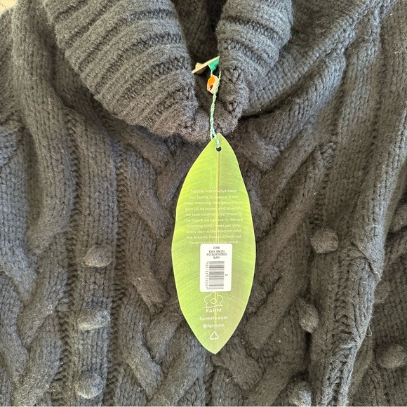 Farm Rio Black Braided Midi Sweater Dress - Picture 9 of 9